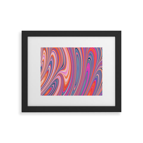 Kaleiope Studio Colorful Wavy Fractal Texture Framed Art Print