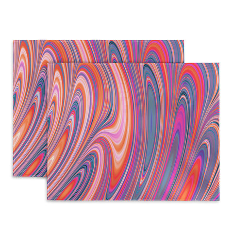 Kaleiope Studio Colorful Wavy Fractal Texture Placemat