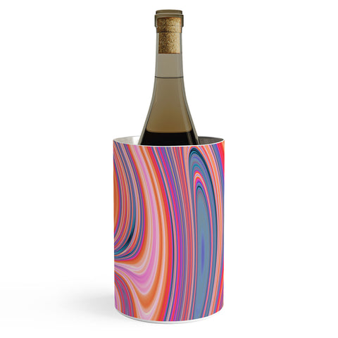 Kaleiope Studio Colorful Wavy Fractal Texture Wine Chiller