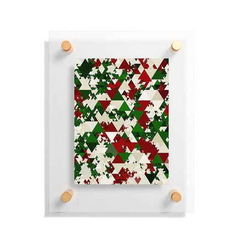 Kaleiope Studio Funky Christmas Triangles Floating Acrylic Print