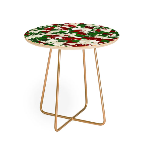 Kaleiope Studio Funky Christmas Triangles Round Side Table