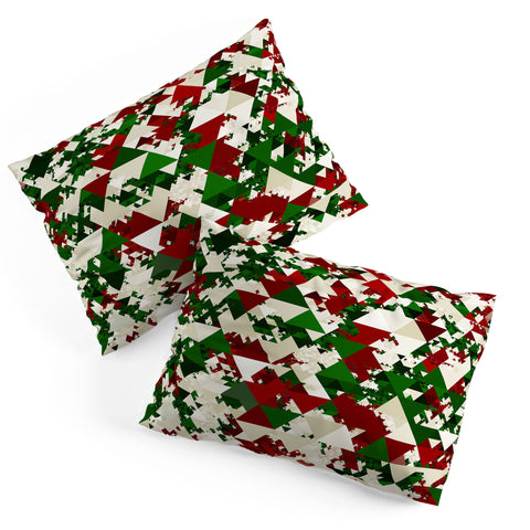 Kaleiope Studio Funky Christmas Triangles Pillow Shams