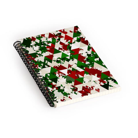Kaleiope Studio Funky Christmas Triangles Spiral Notebook