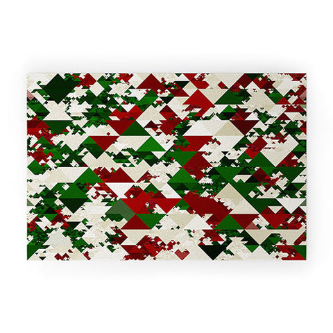 Kaleiope Studio Funky Christmas Triangles Welcome Mat