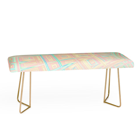Kaleiope Studio Funky Colorful Fractal Texture Bench