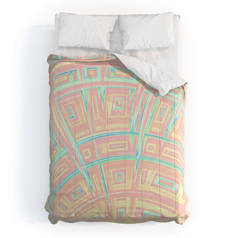 Kaleiope Studio Funky Colorful Fractal Texture Comforter