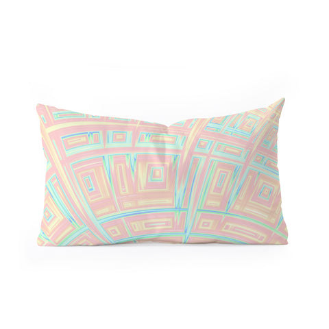 Kaleiope Studio Funky Colorful Fractal Texture Oblong Throw Pillow
