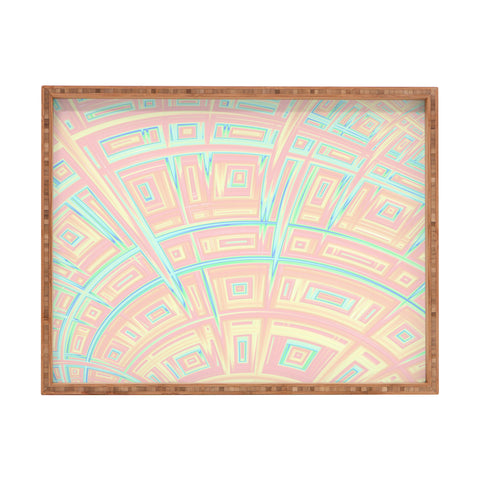 Kaleiope Studio Funky Colorful Fractal Texture Rectangular Tray