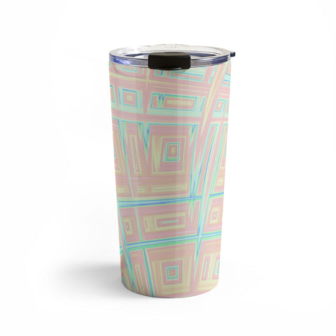 Kaleiope Studio Funky Colorful Fractal Texture Travel Mug