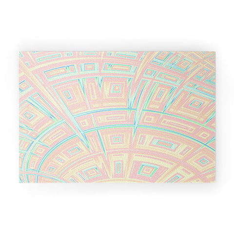 Kaleiope Studio Funky Colorful Fractal Texture Welcome Mat