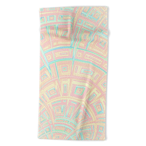 Kaleiope Studio Funky Colorful Fractal Texture Beach Towel