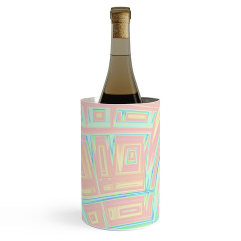 Kaleiope Studio Funky Colorful Fractal Texture Wine Chiller