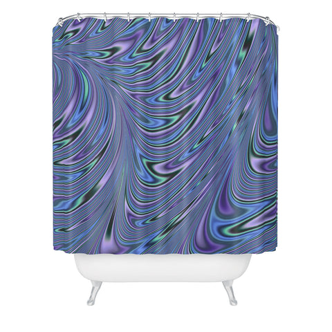 Kaleiope Studio Funky Jewel Tone Swirls Shower Curtain