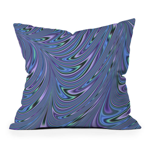 Kaleiope Studio Funky Jewel Tone Swirls Outdoor Throw Pillow