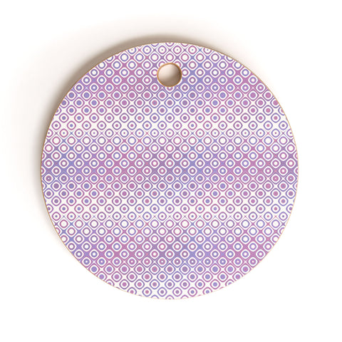 Kaleiope Studio Funky Pink and Purple Squares Cutting Board Round