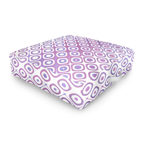 Kaleiope Studio Funky Pink and Purple Squares Outdoor Floor Cushion