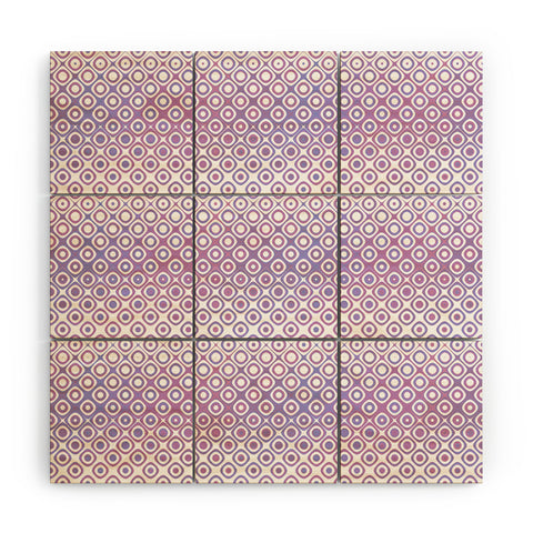 Kaleiope Studio Funky Pink and Purple Squares Wood Wall Mural