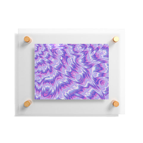 Kaleiope Studio Funky Purple Fractal Texture Floating Acrylic Print