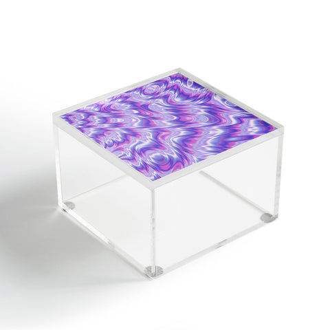 Kaleiope Studio Funky Purple Fractal Texture Acrylic Box