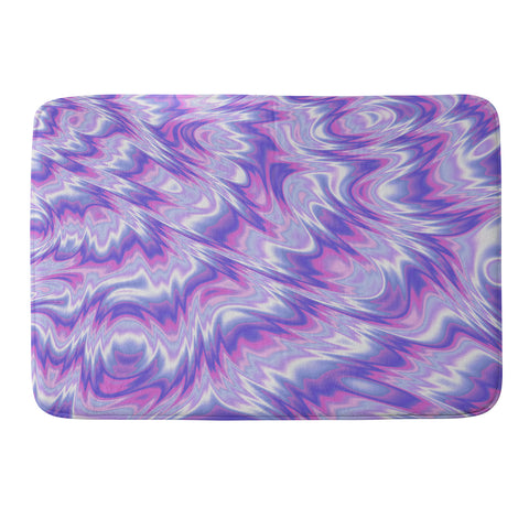 Kaleiope Studio Funky Purple Fractal Texture Memory Foam Bath Mat