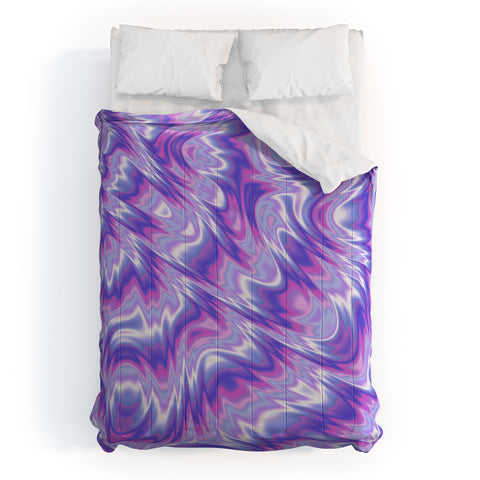 Kaleiope Studio Funky Purple Fractal Texture Comforter