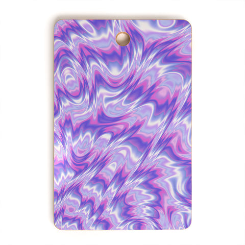 Kaleiope Studio Funky Purple Fractal Texture Cutting Board Rectangle