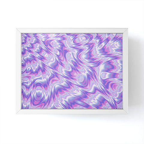 Kaleiope Studio Funky Purple Fractal Texture Framed Mini Art Print