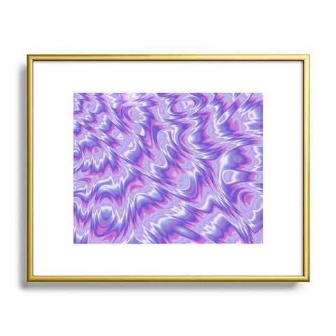 Kaleiope Studio Funky Purple Fractal Texture Metal Framed Art Print