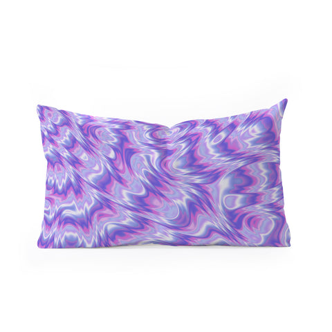 Kaleiope Studio Funky Purple Fractal Texture Oblong Throw Pillow
