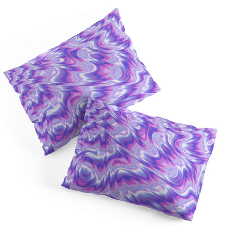 Kaleiope Studio Funky Purple Fractal Texture Pillow Shams