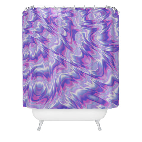 Kaleiope Studio Funky Purple Fractal Texture Shower Curtain