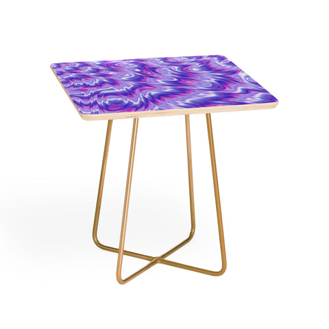 Kaleiope Studio Funky Purple Fractal Texture Side Table