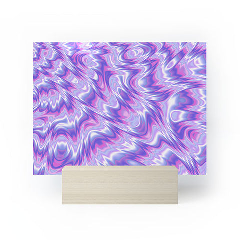 Kaleiope Studio Funky Purple Fractal Texture Mini Art Print