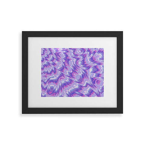 Kaleiope Studio Funky Purple Fractal Texture Framed Art Print