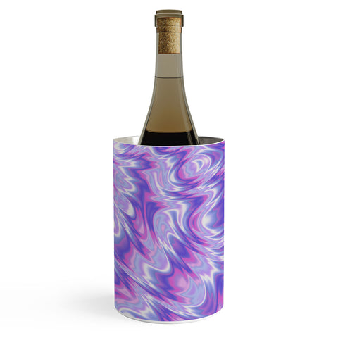 Kaleiope Studio Funky Purple Fractal Texture Wine Chiller