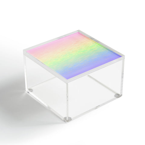 Kaleiope Studio Groovy Boho Pastel Rainbow Acrylic Box
