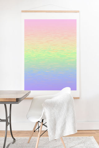 Kaleiope Studio Groovy Boho Pastel Rainbow Art Print And Hanger