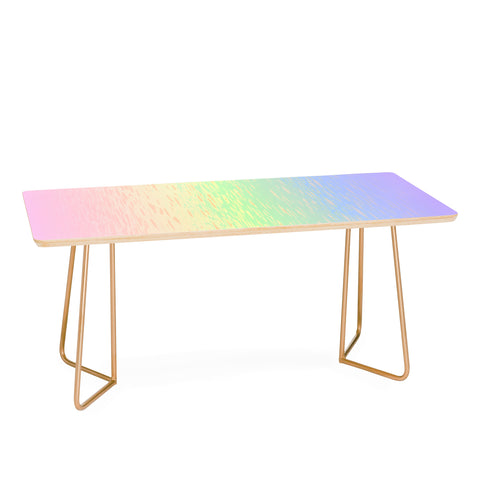 Kaleiope Studio Groovy Boho Pastel Rainbow Coffee Table