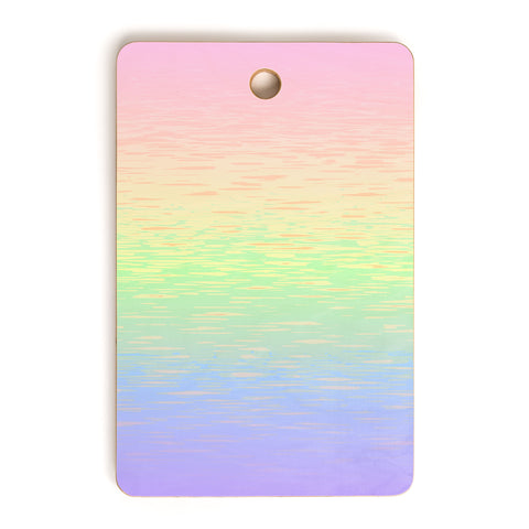 Kaleiope Studio Groovy Boho Pastel Rainbow Cutting Board Rectangle