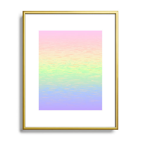 Kaleiope Studio Groovy Boho Pastel Rainbow Metal Framed Art Print