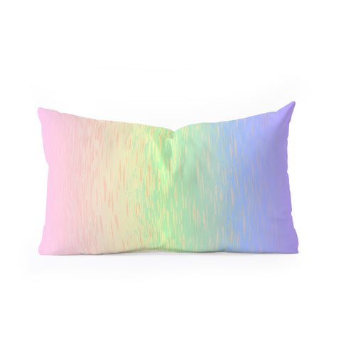 Kaleiope Studio Groovy Boho Pastel Rainbow Oblong Throw Pillow