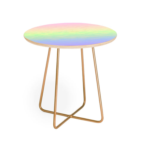 Kaleiope Studio Groovy Boho Pastel Rainbow Round Side Table