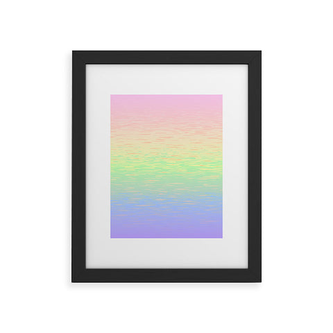 Kaleiope Studio Groovy Boho Pastel Rainbow Framed Art Print