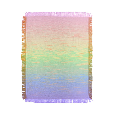 Kaleiope Studio Groovy Boho Pastel Rainbow Throw Blanket