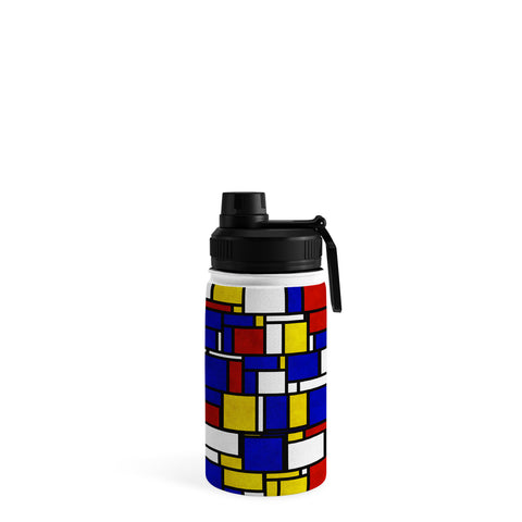 Kaleiope Studio Groovy Modern Mondrian Pattern Water Bottle