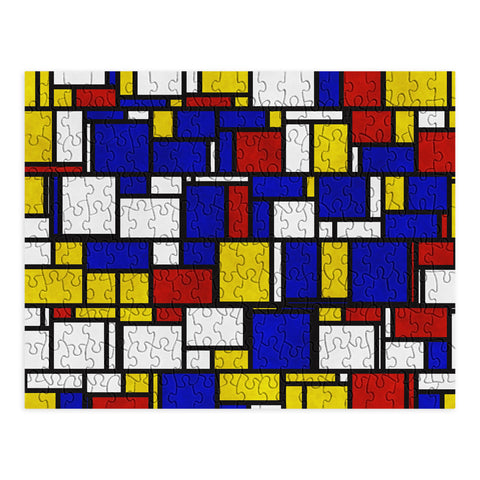 Kaleiope Studio Groovy Modern Mondrian Pattern Puzzle