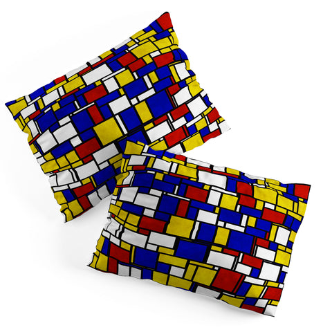 Kaleiope Studio Groovy Modern Mondrian Pattern Pillow Shams