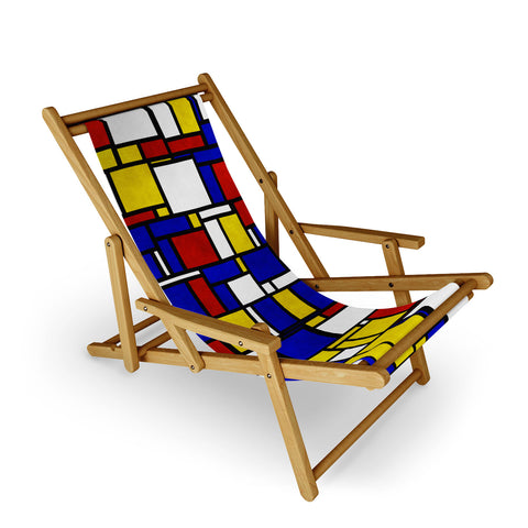 Kaleiope Studio Groovy Modern Mondrian Pattern Sling Chair