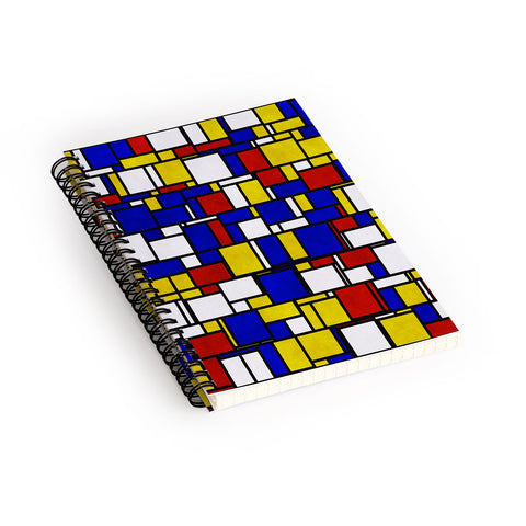 Kaleiope Studio Groovy Modern Mondrian Pattern Spiral Notebook