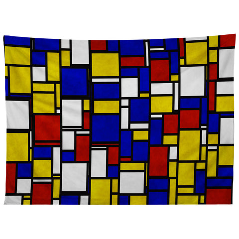 Kaleiope Studio Groovy Modern Mondrian Pattern Tapestry